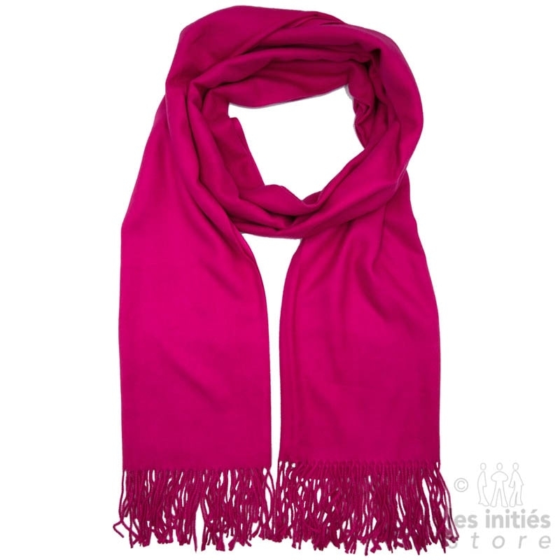 magenta cashmere scarf