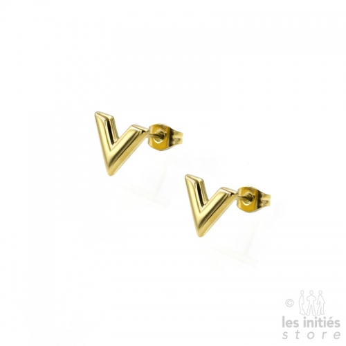 Louis Vuitton Essential V Lacquer Gold Tone Bracelet